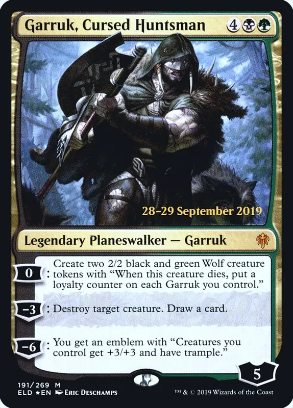 Garruk, Cursed Huntsman [Throne of Eldraine Promos]