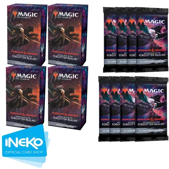 PRE RELEASE KIT DUNGEONS & DRAGONS X 4 + 8 SOBRES DE REGALO