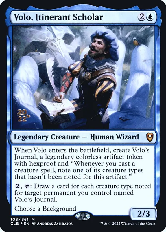 Volo, Itinerant Scholar [Battle for Baldur's Gate Promos]