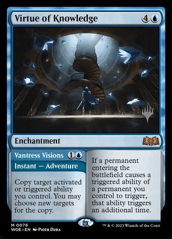 Virtue of Knowledge // Vantress Visions [Wilds of Eldraine Promos]