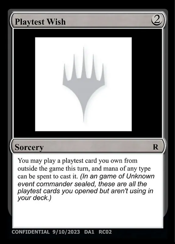 Playtest Wish [Unknown Event]