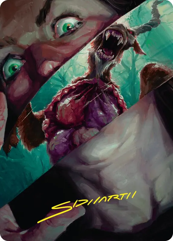 Hauntwoods Shrieker Art Card (Gold-Stamped Signature) [Duskmourn: House of Horror Art Series]