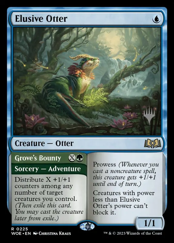 Elusive Otter // Grove's Bounty [Wilds of Eldraine Promos]