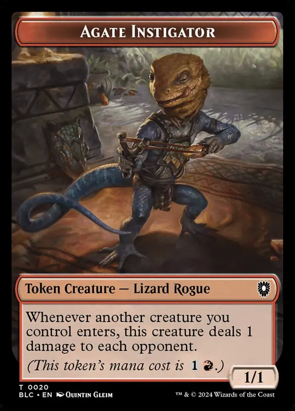Agate Instigator [Bloomburrow Commander Tokens]