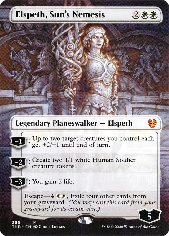 Elspeth, Sun's Nemesis (Borderless) - Español [Theros Beyond Death]