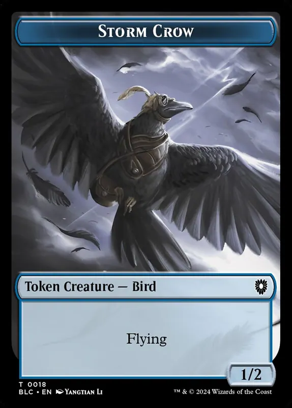 Storm Crow [Bloomburrow Commander Tokens]
