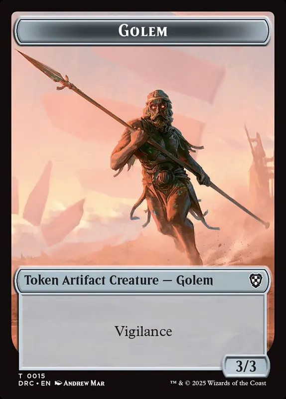 Golem [Aetherdrift Commander Tokens]