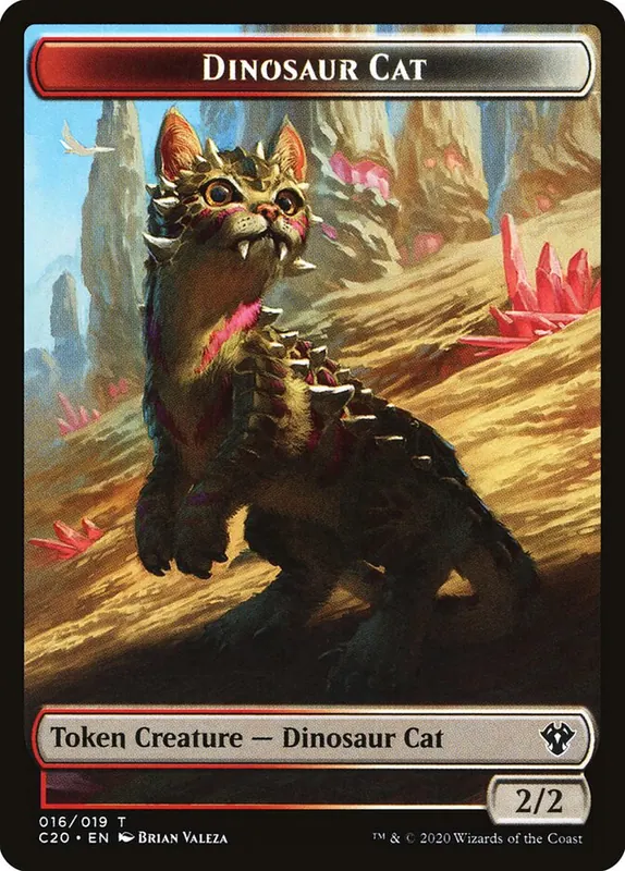 Dinosaur Cat [Commander 2020 Tokens]