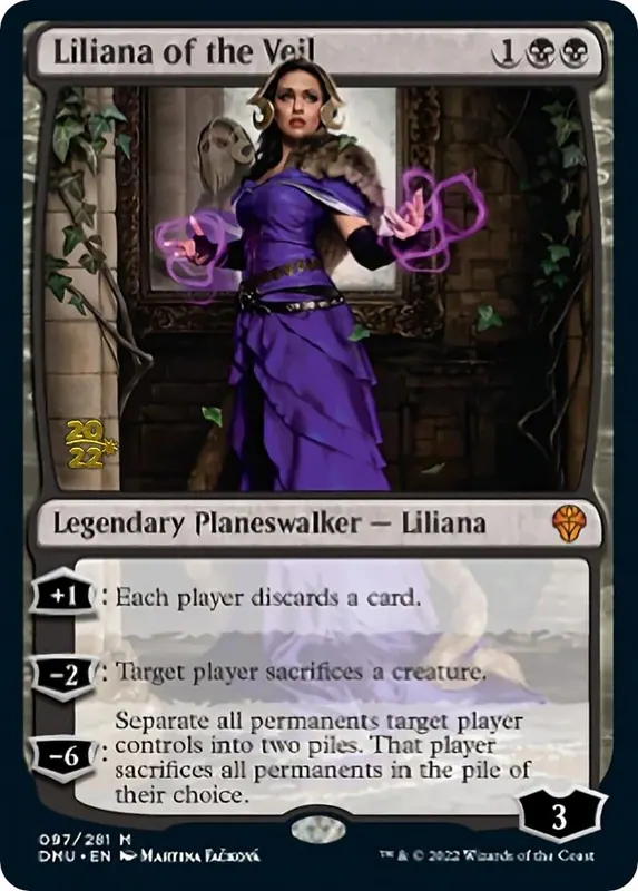 Liliana of the Veil [Dominaria United Prerelease Promos] - Español