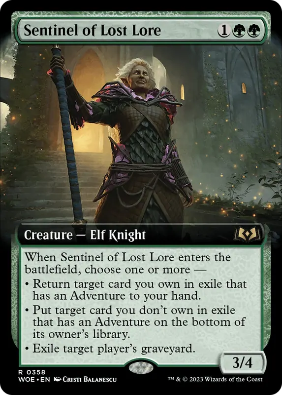 Sentinel of Lost Lore (Extended Art) [Wilds of Eldraine]