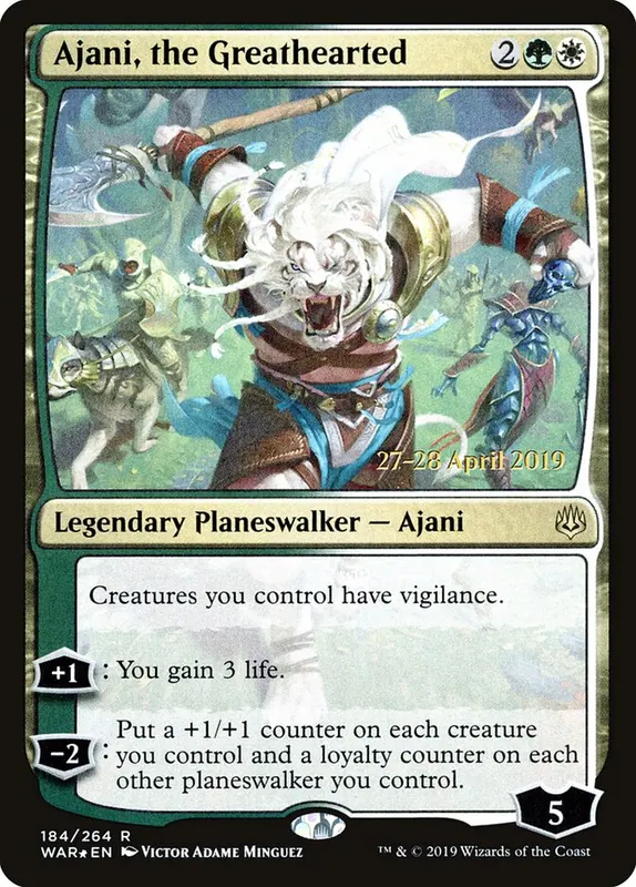 Ajani, the Greathearted [War of the Spark Promos]
