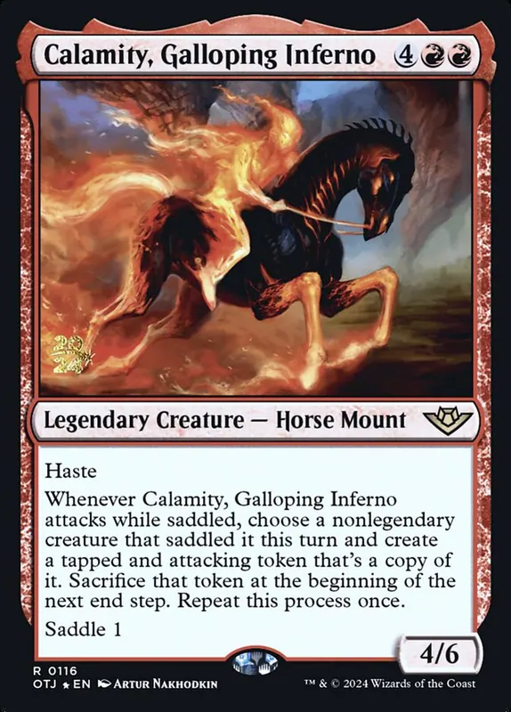 Calamity, Galloping Inferno [Outlaws of Thunder Junction Promos]