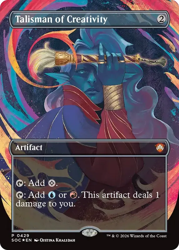 Talisman of Creativity (Borderless) [Secrets of Strixhaven Commander]
