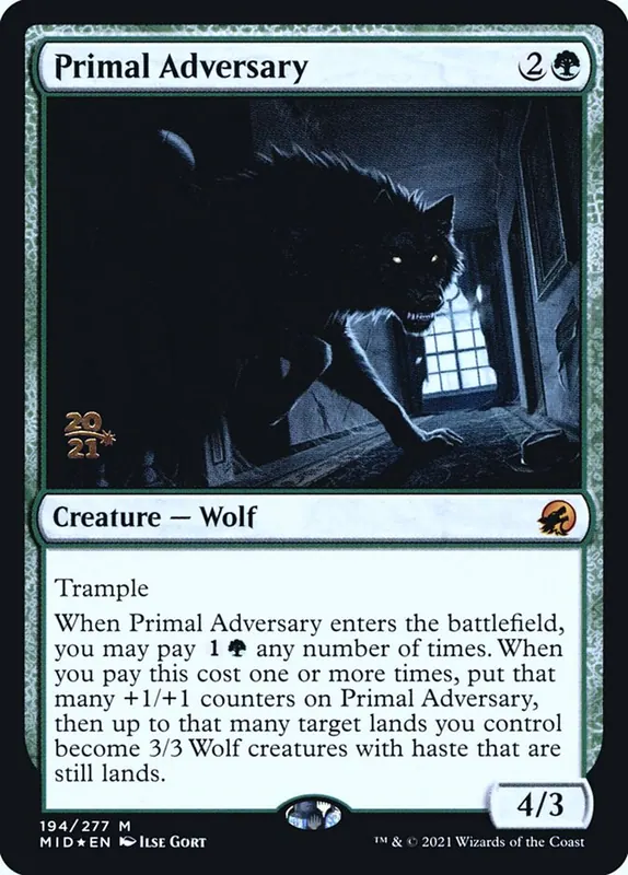 Primal Adversary [Innistrad: Midnight Hunt Promos]