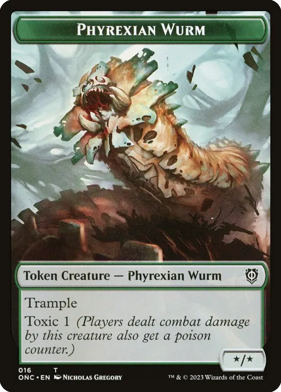 Phyrexian Wurm [Phyrexia: All Will Be One Commander Tokens]