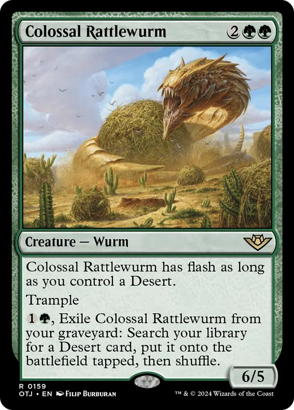 Colossal Rattlewurm [Outlaws of Thunder Junction] - Español