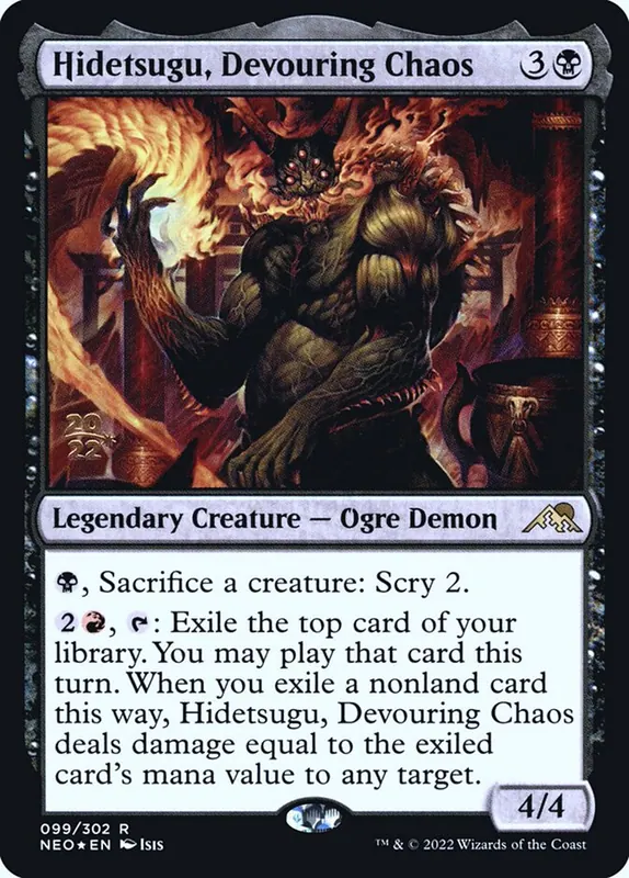 Hidetsugu, Devouring Chaos [Kamigawa: Neon Dynasty Promos]