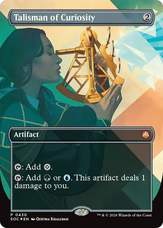 Talisman of Curiosity (Borderless) [Secrets of Strixhaven Commander]