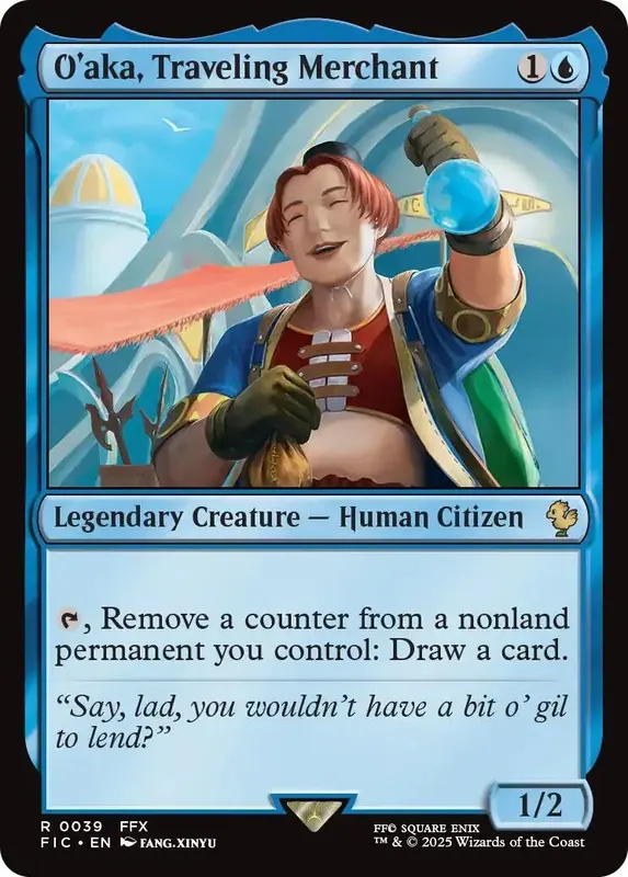O'aka, Traveling Merchant (Surge Foil) [FINAL FANTASY Commander]