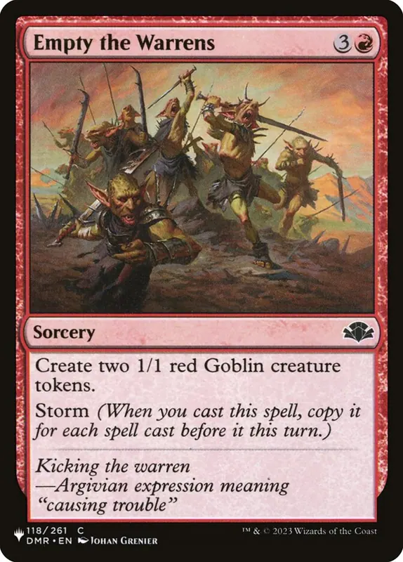 Empty the Warrens [The List]