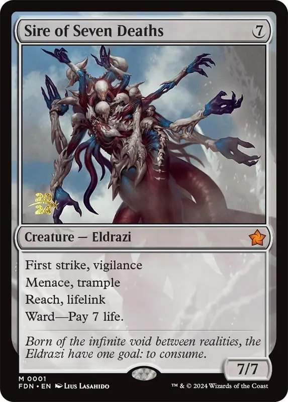 Sire of Seven Deaths [Foundations Prerelease Promos] - Español