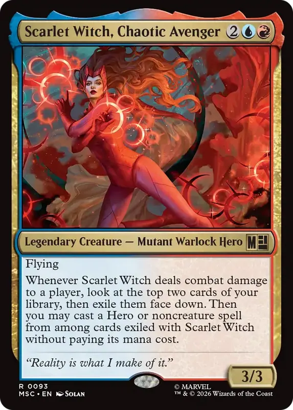 Scarlet Witch, Chaotic Avenger (Surge Foil) [Marvel Super Heroes Commander]