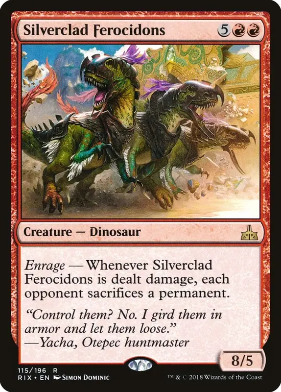 Silverclad Ferocidons [Rivals of Ixalan] - Español