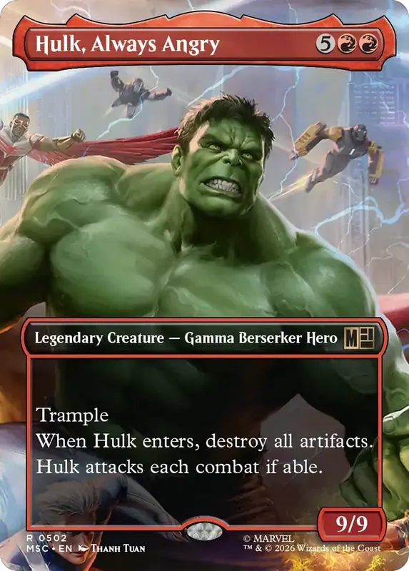 Hulk, Always Angry (Borderless) [Marvel Super Heroes Commander]