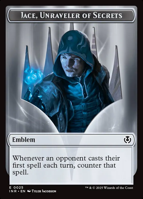 Jace, Unraveler of Secrets Emblem [Innistrad Remastered Tokens]