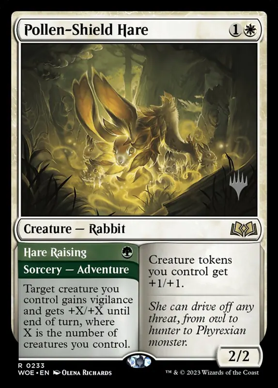 Pollen-Shield Hare // Hare Raising [Wilds of Eldraine Promos]