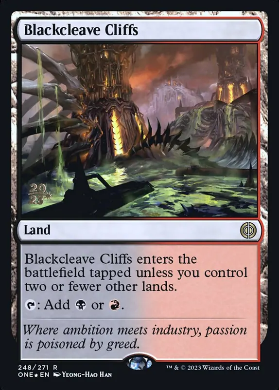 Blackcleave Cliffs [Phyrexia: All Will Be One Promos]