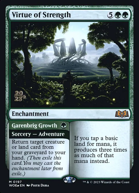Virtue of Strength // Garenbrig Growth [Wilds of Eldraine Promos]