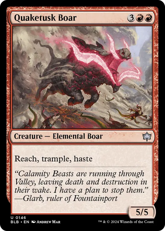 Quaketusk Boar [Bloomburrow]