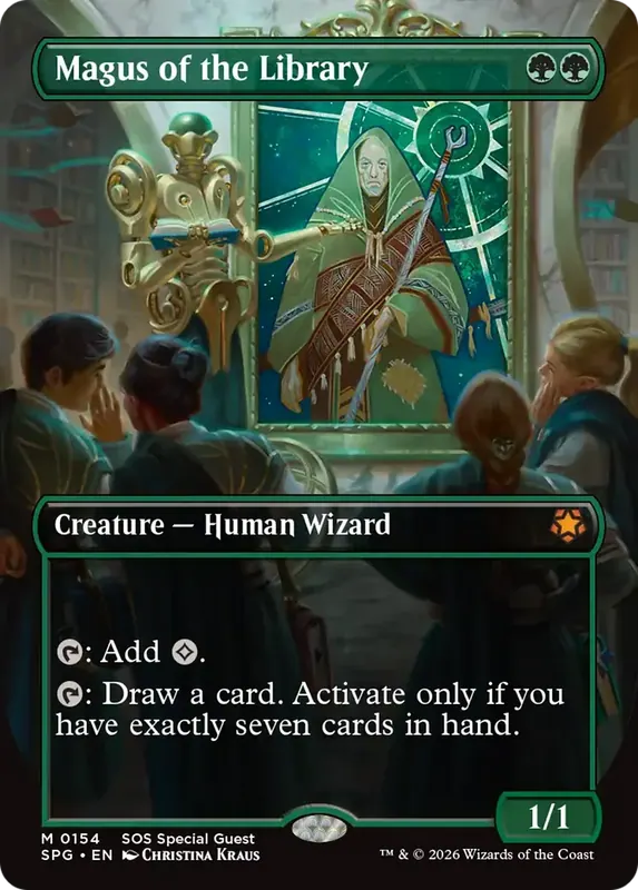 Magus of the Library (Borderless) [Secrets of Strixhaven Special Guests]
