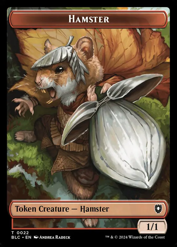 Hamster [Bloomburrow Commander Tokens]
