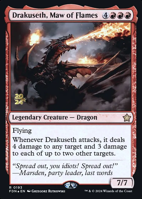 Drakuseth, Maw of Flames [Foundations Promos]