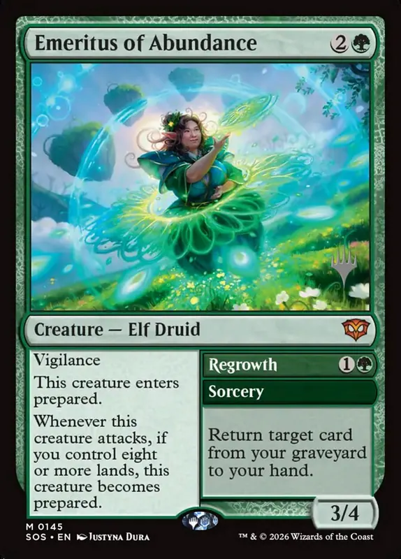 Emeritus of Abundance // Regrowth [Secrets of Strixhaven Promos]