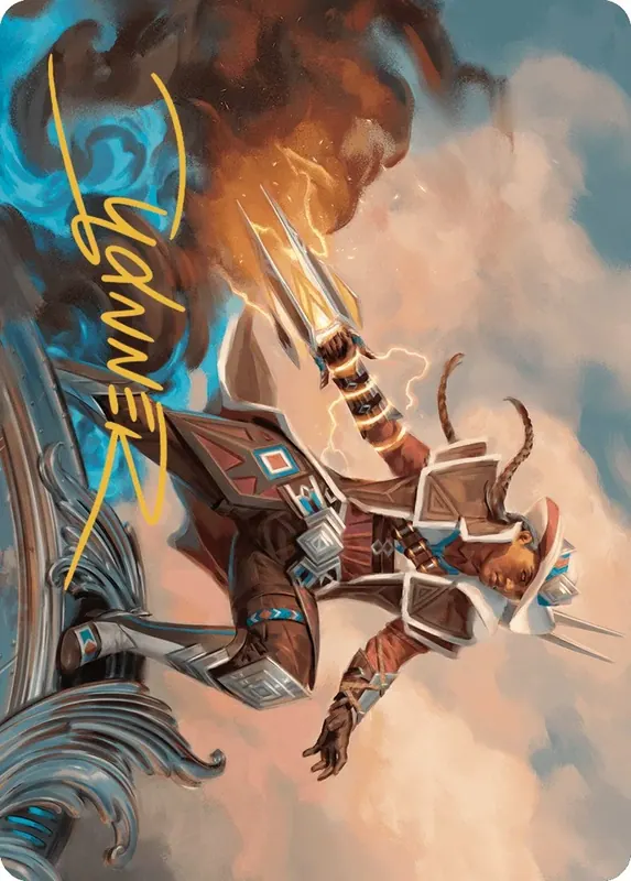Annie Flash, the Veteran Art Card (Gold-Stamped Signature) [Outlaws of Thunder Junction Art Series]