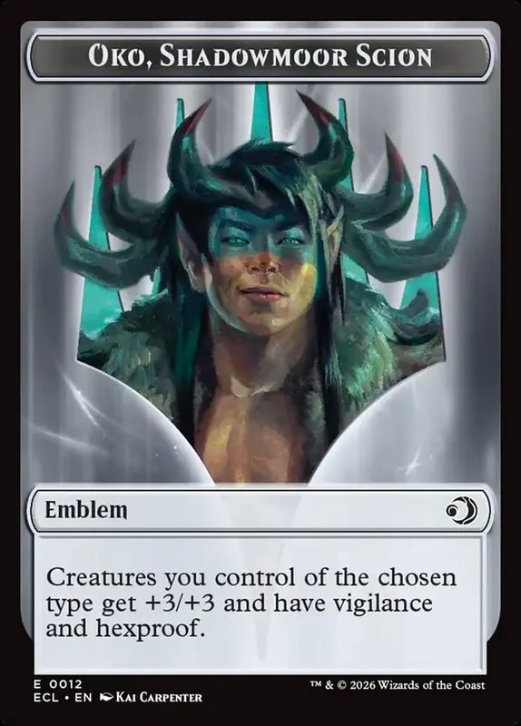 Oko, Shadowmoor Scion Emblem [Lorwyn Eclipsed Tokens]