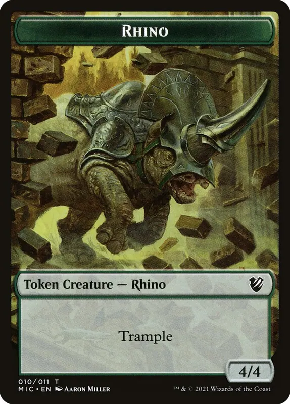 Rhino [Midnight Hunt Commander Tokens]