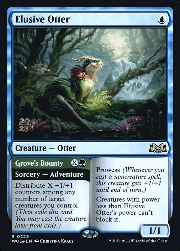 Elusive Otter // Grove's Bounty [Wilds of Eldraine Promos]