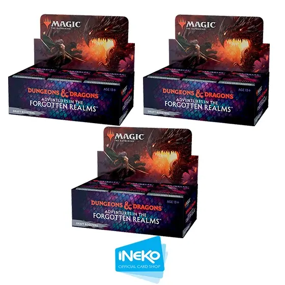 MTG DRAFT BOOSTER BOX D&D PROMO X 3 INGLES