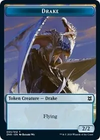 Drake // Plant Double-Sided Token [Zendikar Rising Tokens]