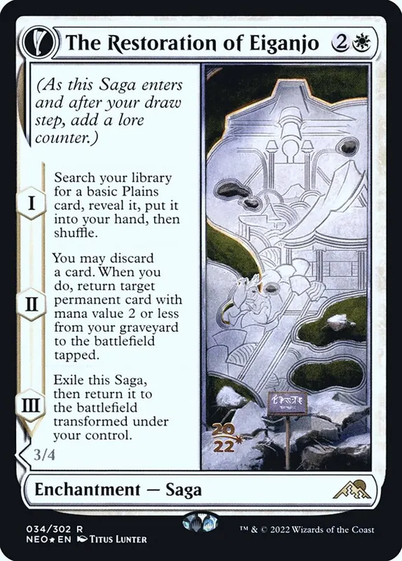 The Restoration of Eiganjo // Architect of Restoration [Kamigawa: Neon Dynasty Promos]
