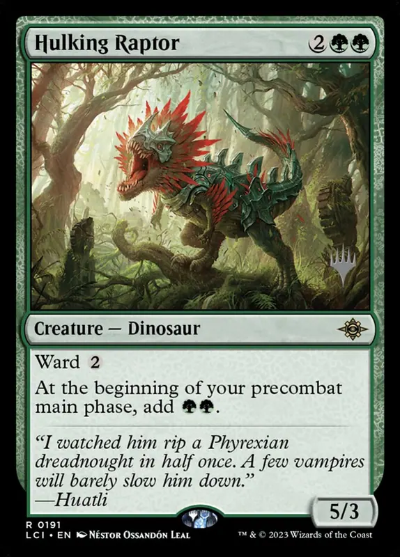 Hulking Raptor [The Lost Caverns of Ixalan Promos]