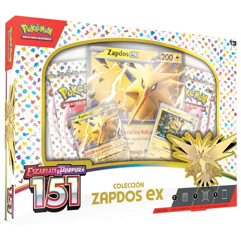 Pokémon Zapdos Ex Collection – Scarlet & Violet – 151 – Ingles