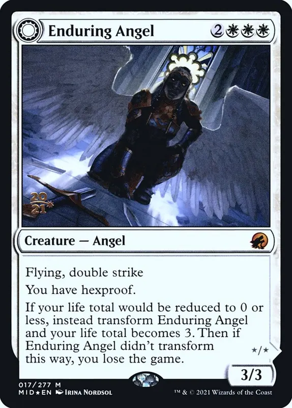 Enduring Angel // Angelic Enforcer [Innistrad: Midnight Hunt Promos]