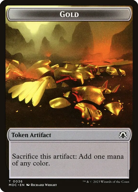 Gold [March of the Machine Commander Tokens]
