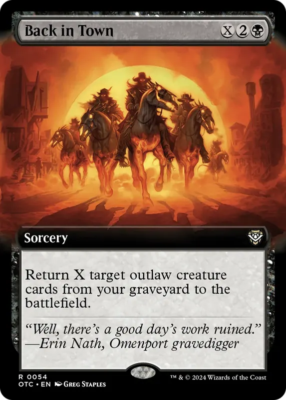 Back in Town (Extended Art) [Outlaws of Thunder Junction Commander]