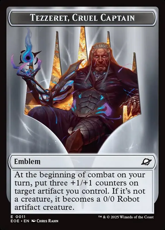 Tezzeret, Cruel Captain Emblem [Edge of Eternities Tokens]